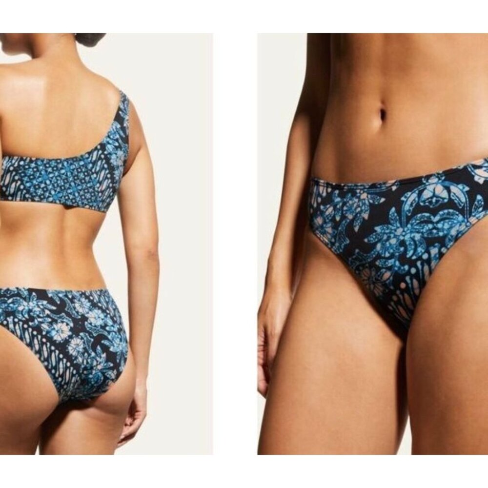 Ulla Johnson NWT Dani Bikini Bottom Pattern Azure Size Small Tropical  B21